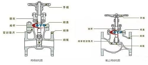 gate valve and check valve